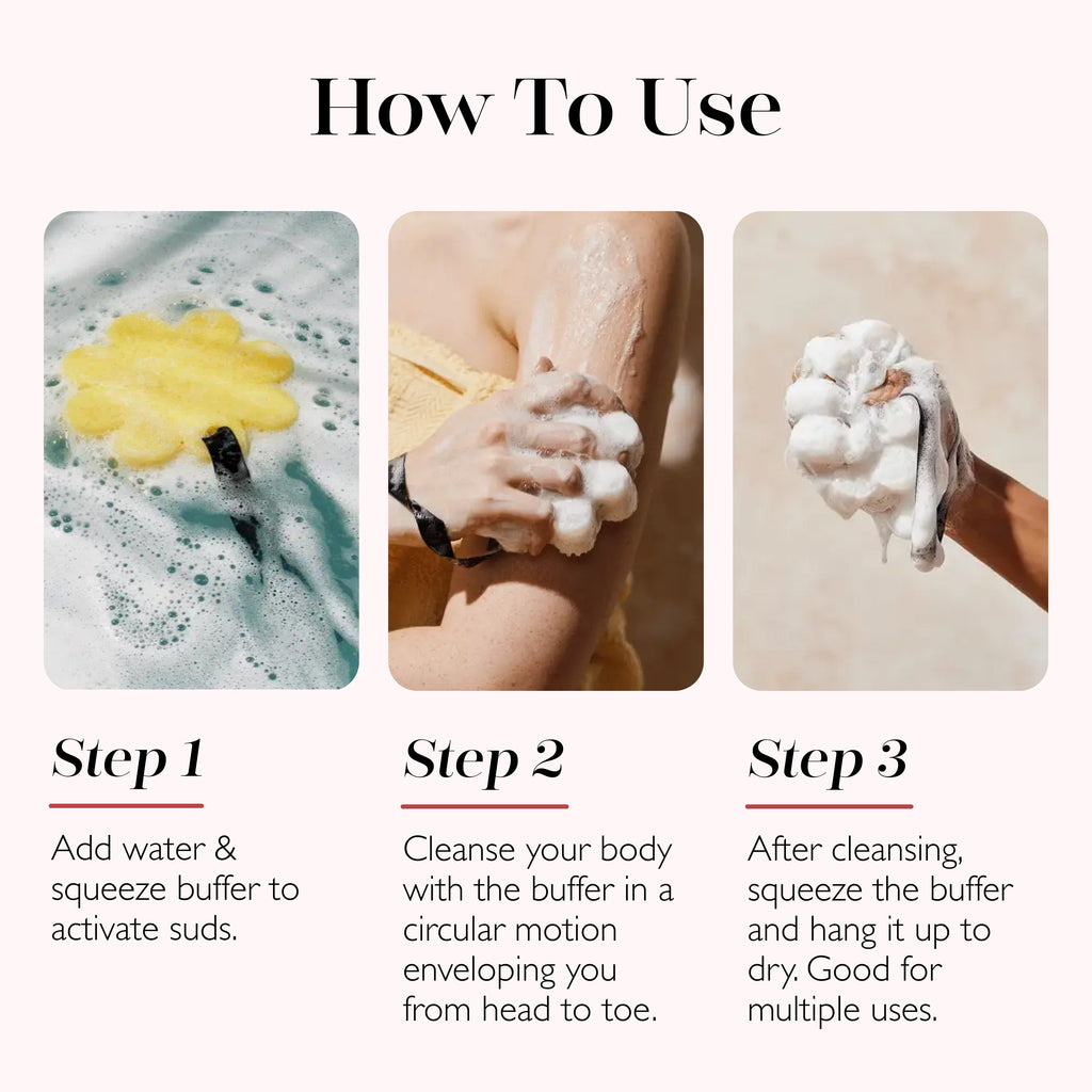 Beach Grass Wild Flower Soap Sponge – Natural Exfoliating Body Sponge
