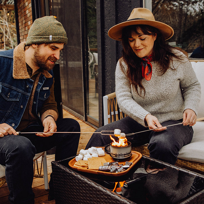 City Bonfire Portable Fire Pit – Soy Wax, Low Smoke, Outdoor Camping