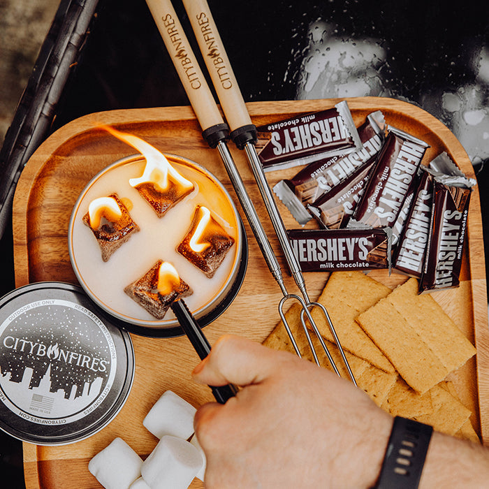 City Bonfire Portable Fire Pit – Soy Wax, Low Smoke, Outdoor Camping