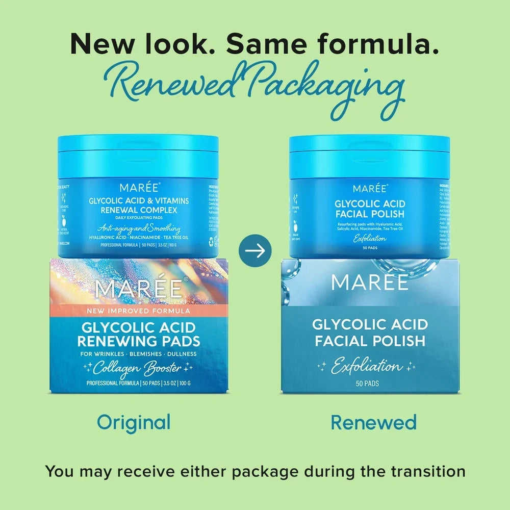 Glycolic Acid Exfoliating Pads – Chemical Exfoliant for Face, Anti-Aging