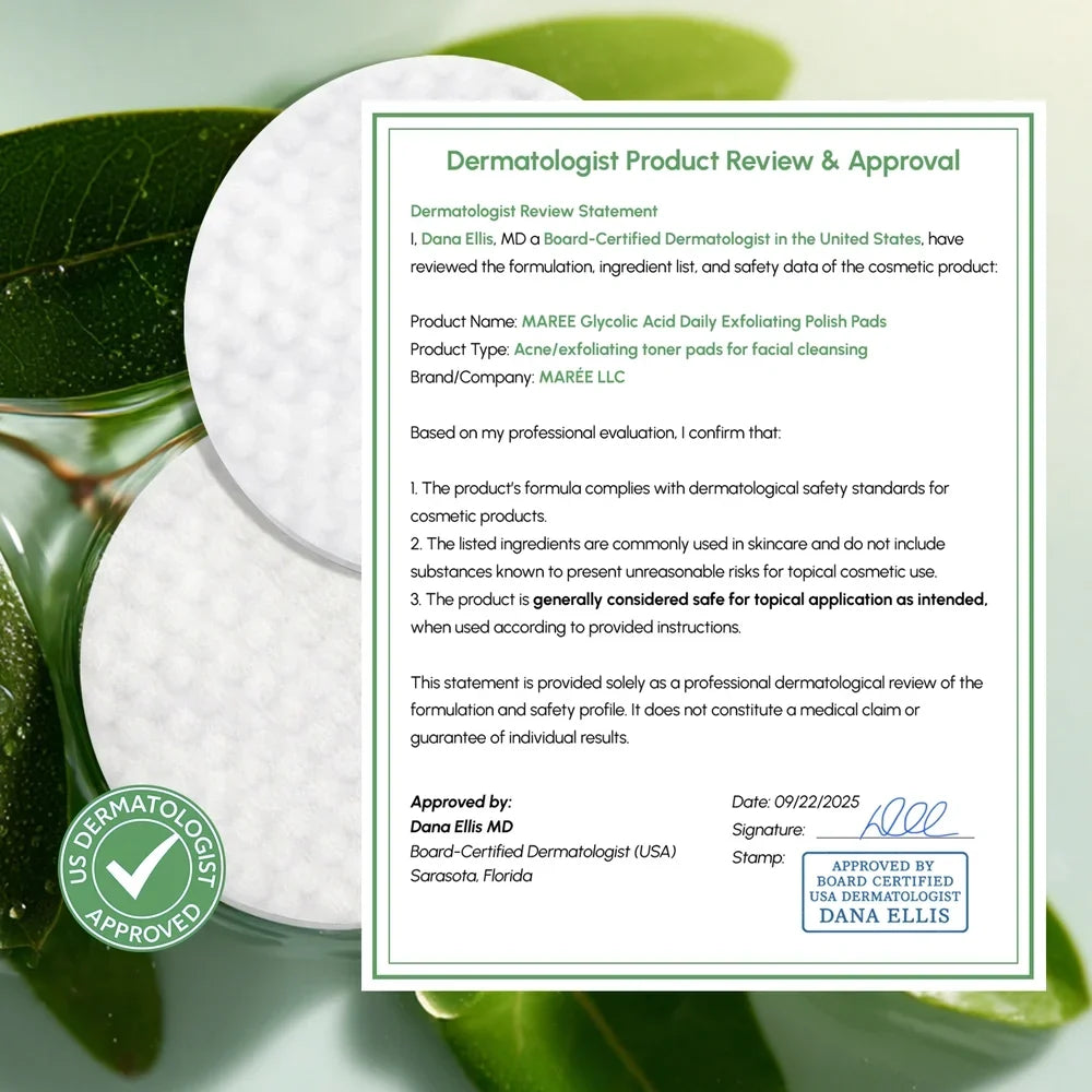 Glycolic Acid Exfoliating Pads – Chemical Exfoliant for Face, Anti-Aging