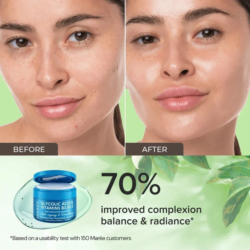 Glycolic Acid Exfoliating Pads – Chemical Exfoliant for Face, Anti-Aging