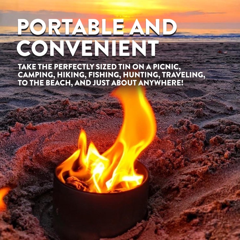 City Bonfire Portable Fire Pit – Soy Wax, Low Smoke, Outdoor Camping