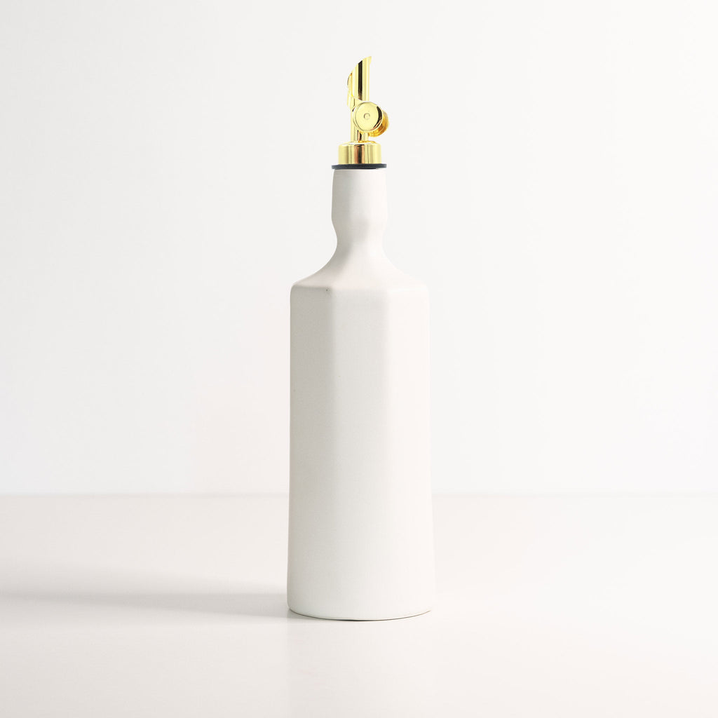 Elixir Porcelain Olive Oil Dispenser Bottle – Ceramic, Lead-Free, Kitchen Decor